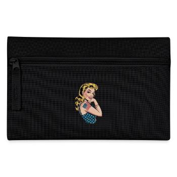 Pin-up Americana vintage avec motif drapeau et - Trousse - noir - Devant
