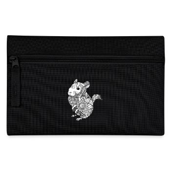 Chinchilla Chinchilla Floral Pattern - Pencil Case - black - Front