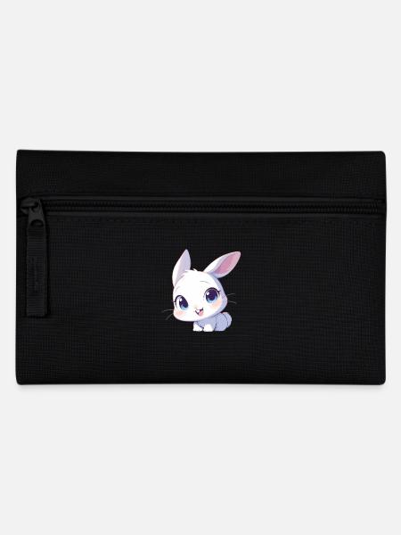 Hasen Hase - Federtasche - Schwarz