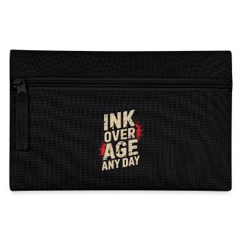 Seniors with tattoos proudly aging, - Pencil Case - black - Front