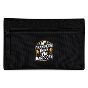 Seniors with tattoos proudly aging, - Pencil Case - black - Front