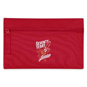 Seniors with tattoos proudly aging, - Pencil Case - red - Front