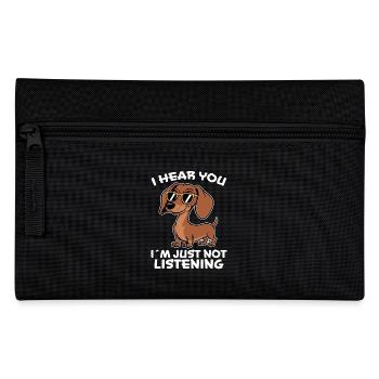 Dackel Spruch Dackel Hund Lustiges Dackel Geschenk - Federtasche - Schwarz - Vorne