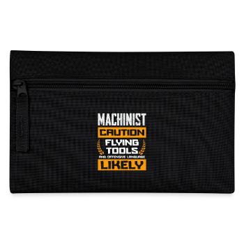 Beware of Flying Tools Machinist Design - Pencil Case - black - Front