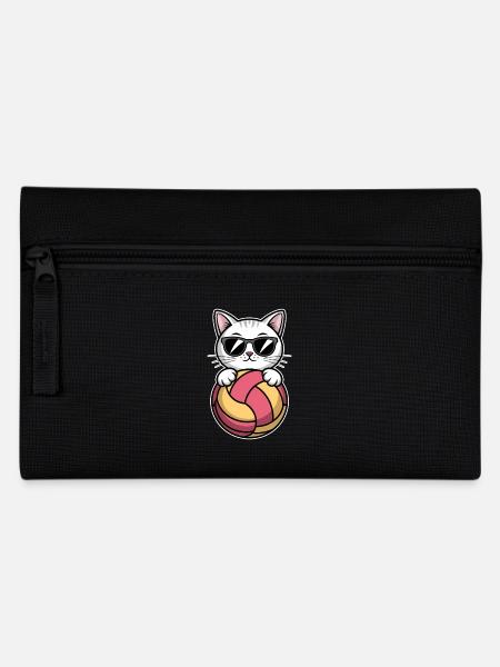 Chat de volley-ball drôle de cadeau de volley-ball - Trousse - noir