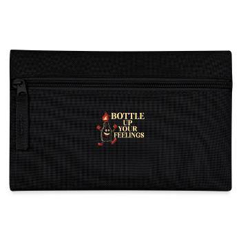 Bottle Up Your Feelings Design humoristique pour - Trousse - noir - Devant