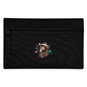 Cat in astronaut suit with planet - Pencil Case - black - Front
