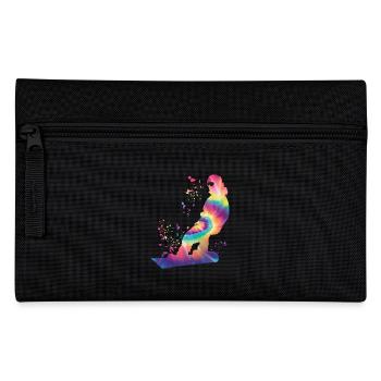 Snowboarder Snowboarding Snowboard - Federtasche - Schwarz - Vorne
