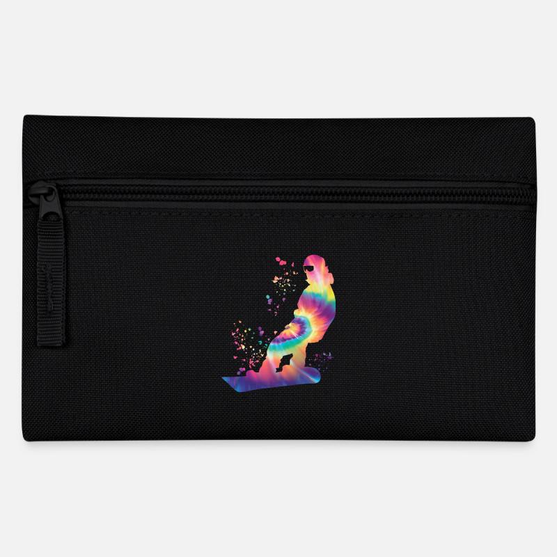 Snowboarder Snowboarding Snowboard - Federtasche - Schwarz