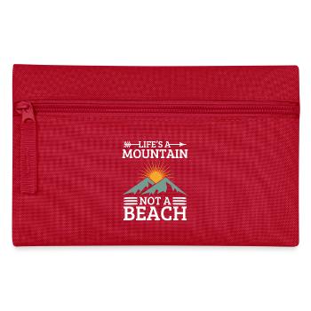 Slogan de motivation alpinisme nature - Trousse - rouge - Devant