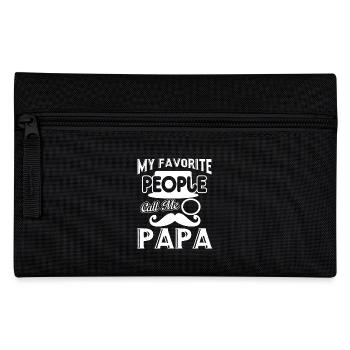 Father's Day My Favorite People Call Me Papa - Pencil Case - black - Front