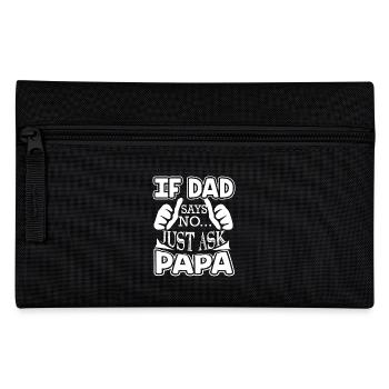 Father's Day Just Ask Papa - Pencil Case - black - Front