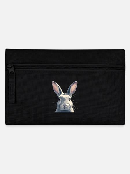 Hasen Hase - Federtasche - Schwarz