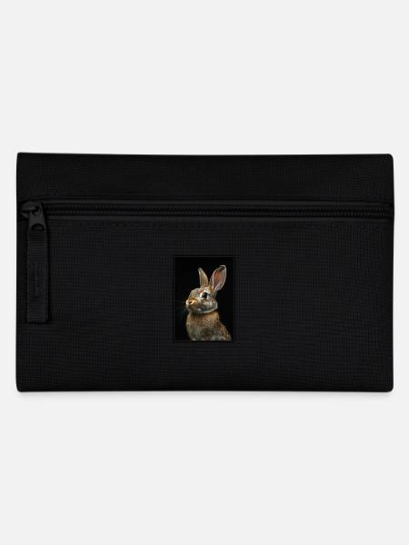 Hasen Hase - Federtasche - Schwarz