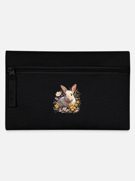 Hasen Hase - Federtasche - Schwarz