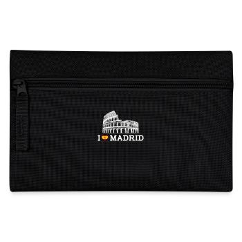 Ich liebe Madrid Kolosseum Liebhaber Cool Heart Flagge Wortspiel - Federtasche - Schwarz - Vorne