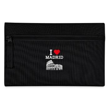 I Love Madrid Spain Lover Cool Heart Colosseum Pun - Pencil Case - black - Front