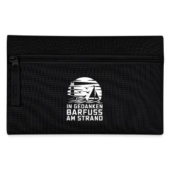 Baltic Sea North Sea coast Barefoot on the beach in thoughts - Pencil Case - black - Front