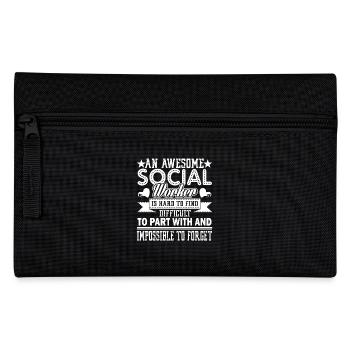 Social Worker Awesome Social Worker - Pencil Case - black - Front