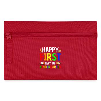 First day of kindergarten saying - Pencil Case - red - Front