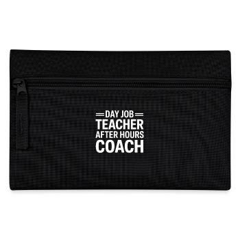 Teacher, Coach, Dual Role, Mentor, Sports, - Pencil Case - black - Front