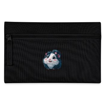 Cute guinea pig with flower in her hair for - Pencil Case - black - Front