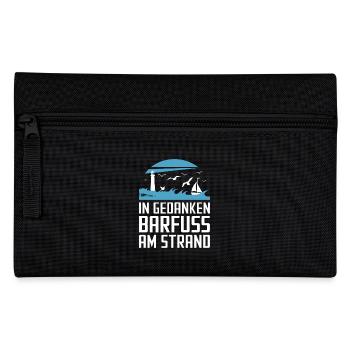 Baltic Sea North Sea coast Barefoot on the beach in thoughts - Pencil Case - black - Front