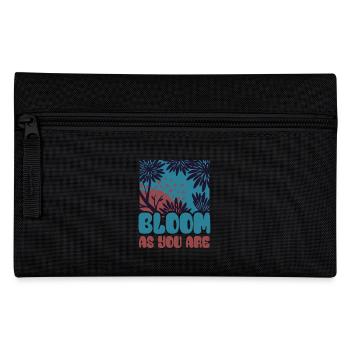 Bloom as you are - Blumen - Frühling - Spruch - Federtasche - Schwarz - Vorne