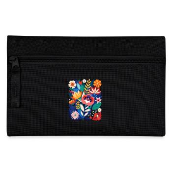 Blumen - Frühling - Sommer - Blüten - Federtasche - Schwarz - Vorne