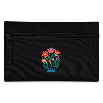Blumen - Frühling - Sommer - Federtasche - Schwarz - Vorne