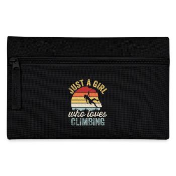 Just a girl who loves Climbing - Pencil Case - black - Front