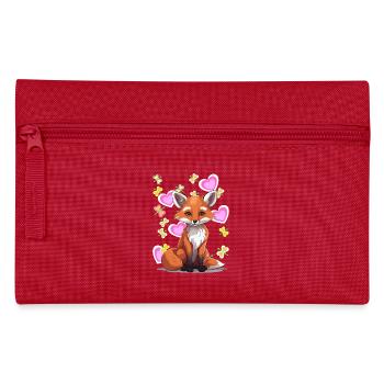 Fuchs Füchse Retro Vintage Kinder Kind Märchen - Federtasche - Rot - Vorne