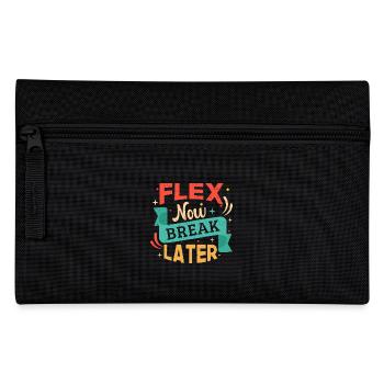 Motivation Fitness Bodybuilder Flex Maintenant Break Late - Trousse - noir - Devant