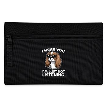 Cavalier King Charles Spaniel Saying Dog Gift - Pencil Case - black - Front