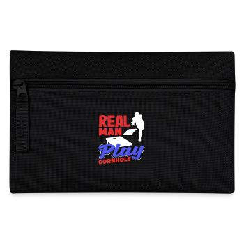 Echte Männer Spielen Cornhole Liebhaber - Federtasche - Schwarz - Vorne