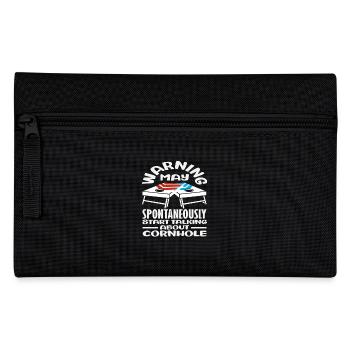 L’avertissement de l’amateur de cornhole parle spontanément - Trousse - noir - Devant