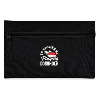 Cornhole Lover Playing Cornhole - Pencil Case - black - Front