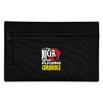 Cornhole Lover Je suis plus gentil après Cornhole - Trousse - noir - Devant