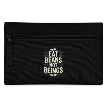 Eat Beans Not Beings Tiere Bohnen Vegetarier Vegan - Federtasche - Schwarz - Vorne