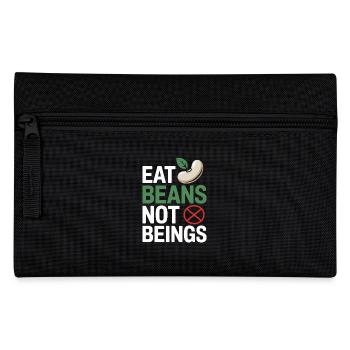 Eat Beans Not Beings Tiere Bohnen Vegetarier Vegan - Federtasche - Schwarz - Vorne