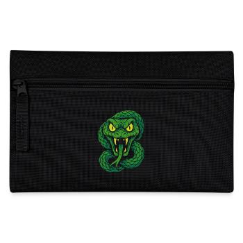 Angry poisonous snake in neon style - Pencil Case - black - Front