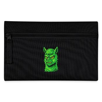 Angry neon llama with killer look - Pencil Case - black - Front