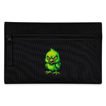 Wütender Neon-Küken Cartoonstil - Federtasche - Schwarz - Vorne