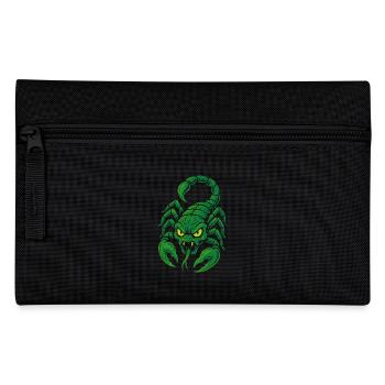 Poison green scorpion in comic style - Pencil Case - black - Front