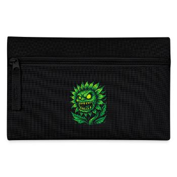 Demonic sunflower in neon style - Pencil Case - black - Front