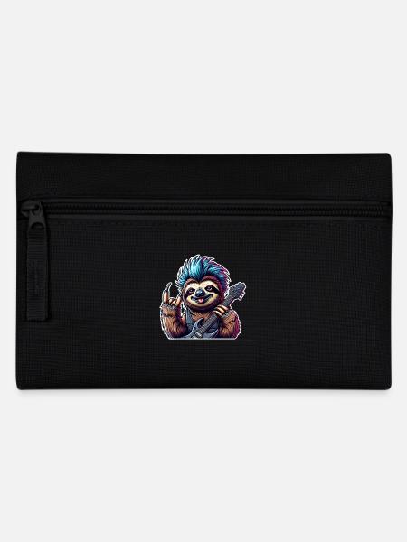 Faultier Rock and Roll Gitarrist - Federtasche - Schwarz