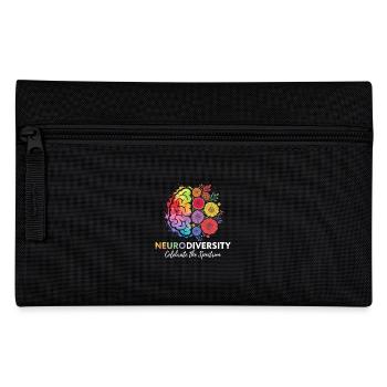 Neurodiversity Celebrates the Spectrum Flower Design - Pencil Case - black - Front
