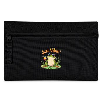 Just Vibin' Summer Frog - Pencil Case - black - Front