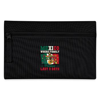 Mexique Famille Mexicaine Fête 3 Jours Amérique - Trousse - noir - Devant