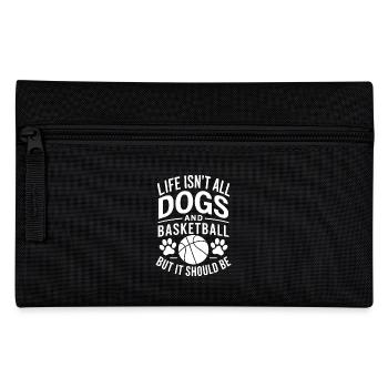 Basketball Spruch Hunde Lustig Basketball Geschenk - Federtasche - Schwarz - Vorne